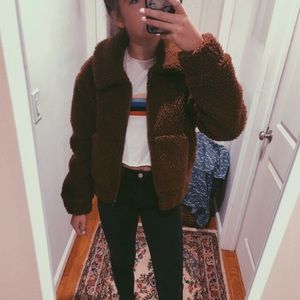 urban outfitters teddy bear jacket